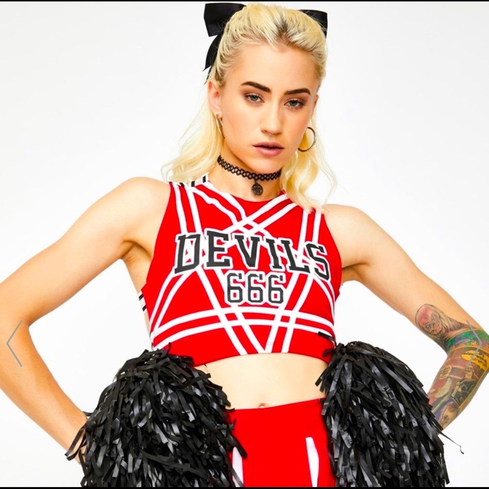 Dolls Kill Satanic Cheerleader Set